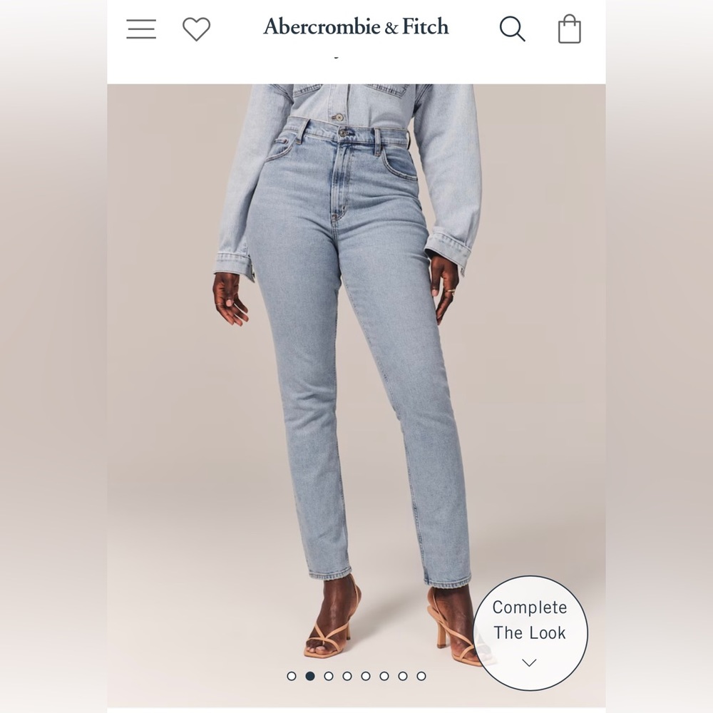 Abercrombie Curve Love Ultra High Rise Slim Straight Jean 27 Long